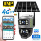 Caméra De Surveillance Solaire 4G Double Objectif 8MP