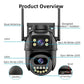 Caméra De Surveillance WiFi 4K 8MP Double Objectif