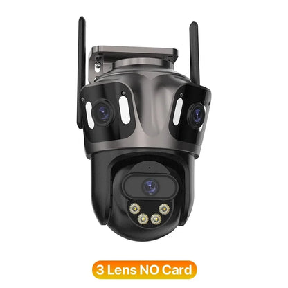 Caméra De Surveillance WiFi 4K À Triple Objectif PTZ