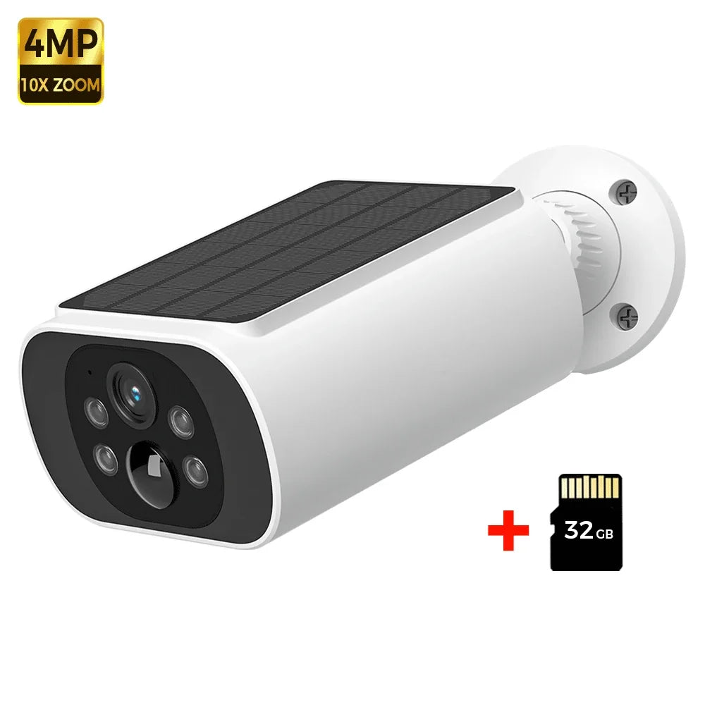 Caméra Solaire Extérieure WiFi 4MP Étanche IP67